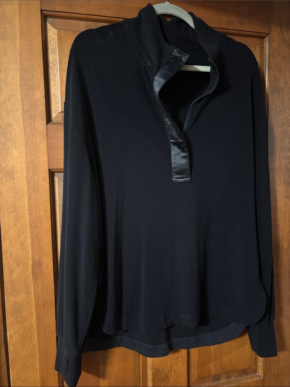 Varley Roeder half zip mid layer with satin detail